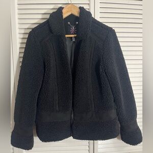 Isaac Mizrahi Black Teddy Jacket